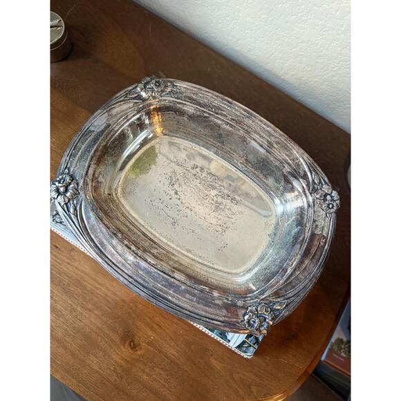 Vintage Roger Bros Daffodil Silver Tray - Picture 5 of 7